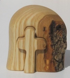Kreuz im Holz, Größe 5, Esche